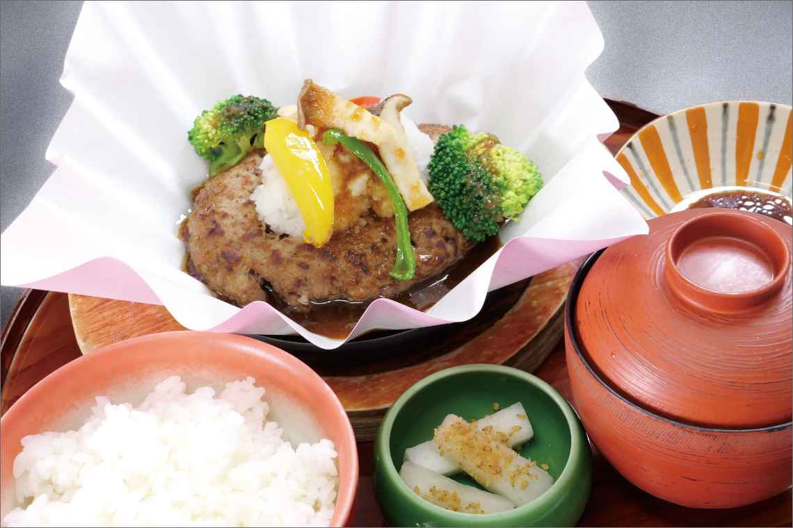 広島峠下牛ハンバーグ膳  和風ソース
