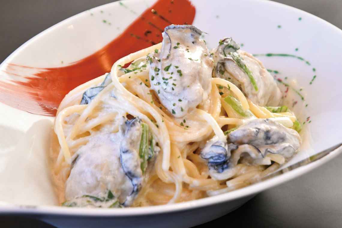 かきのクリームパスタ