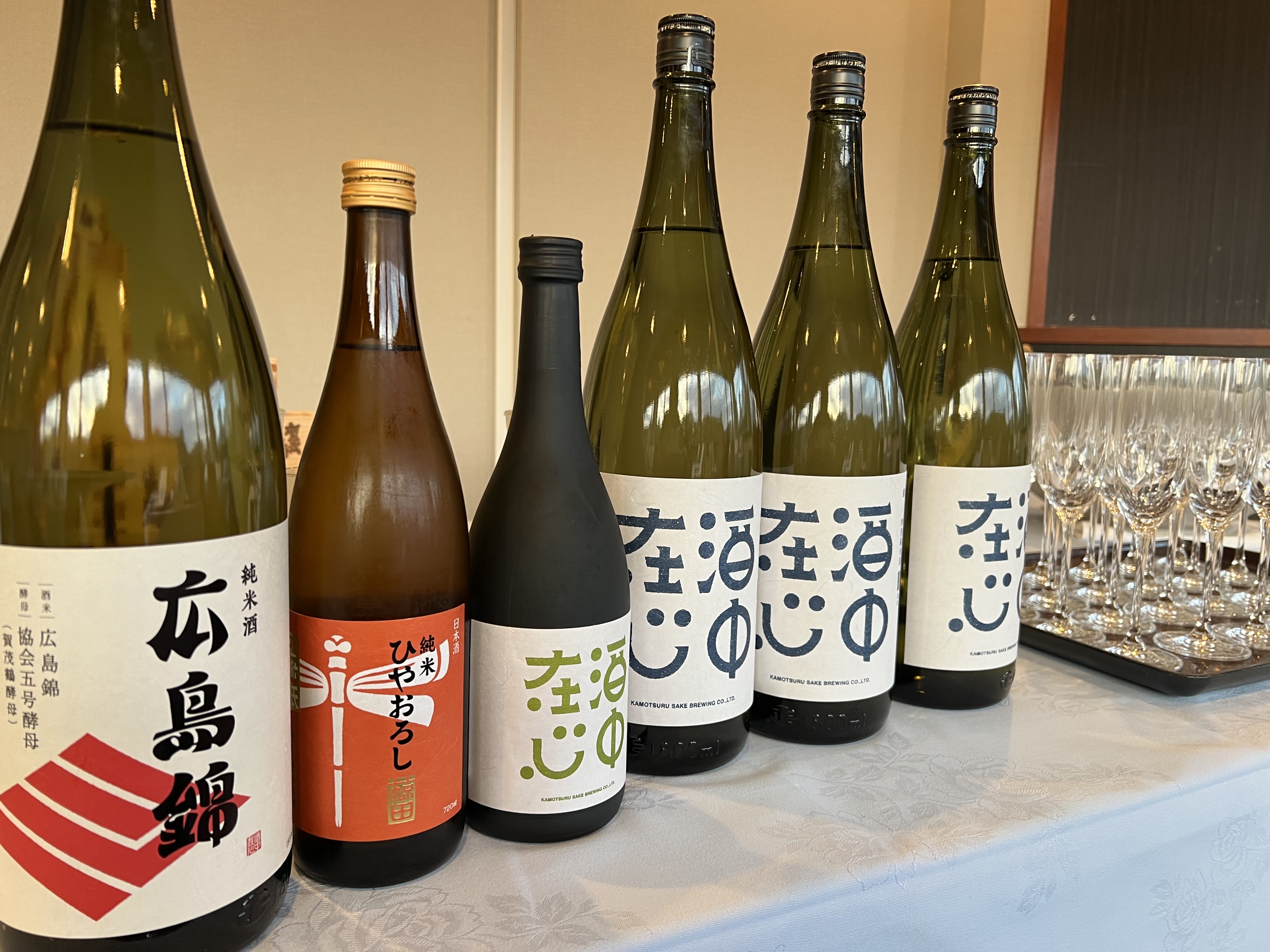 用意された３種類の日本酒
