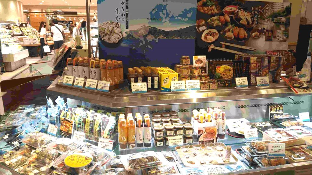 日本橋高島屋にオープンしたかなわの牡蠣売り場