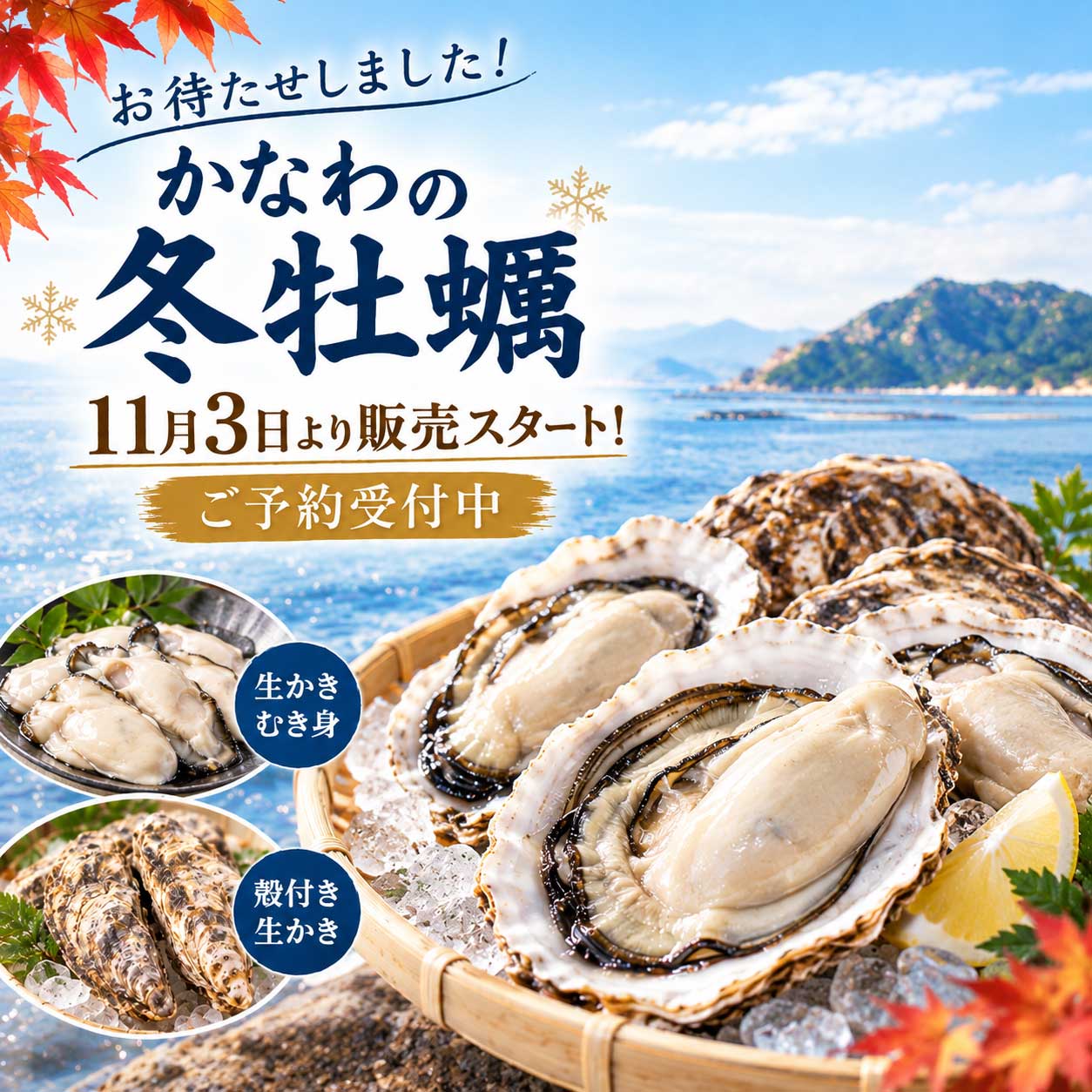 かなわの冬牡蠣予約
販売スタート